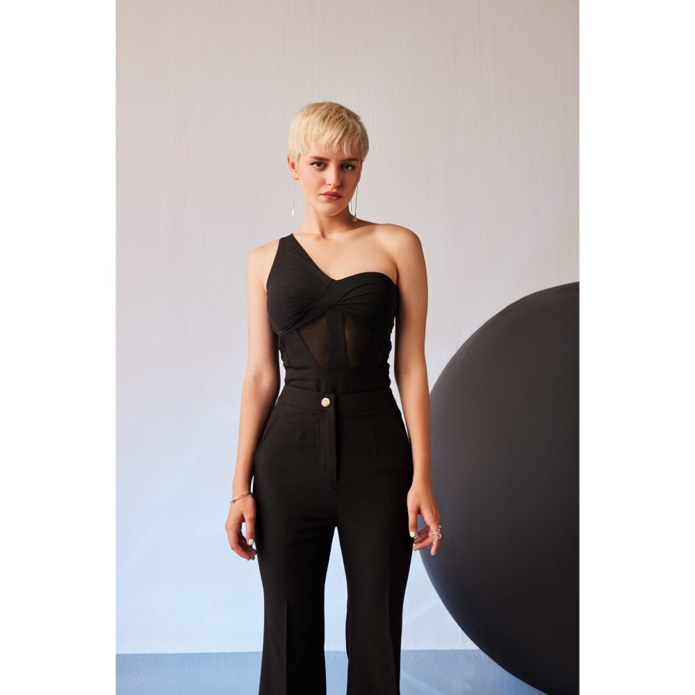 The Dapper Lady Tokyo Black Solid Top