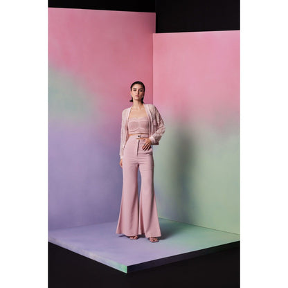 The Dapper Lady Oslo Pink Checks Crop Jacket