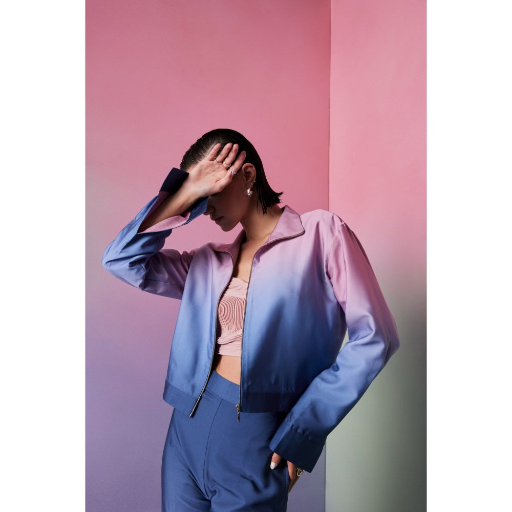 The Dapper Lady Bali Multi-Color Ombre Crop Jacket