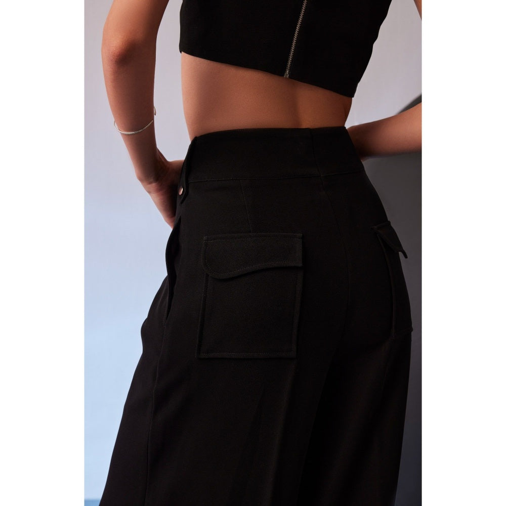 The Dapper Lady Tokyo Black Solid Pant