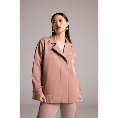The Dapper Lady Pink Rosa Leather Jacket
