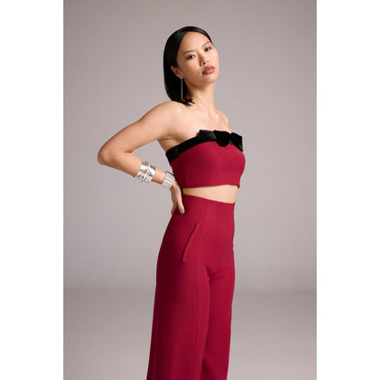 The Dapper Lady Red Cherry Bow Bustier