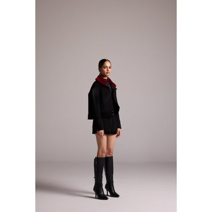 The Dapper Lady Black Sienna Leather Jacket