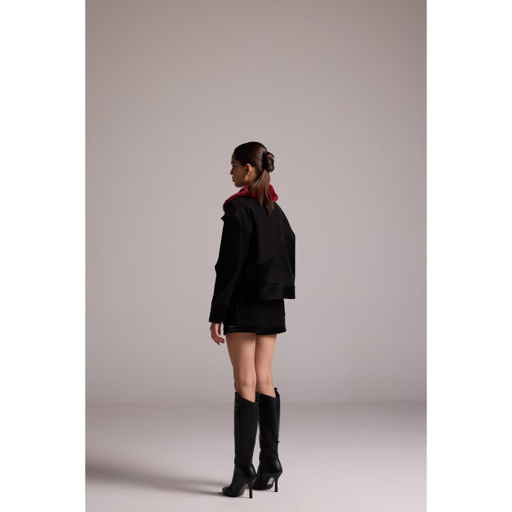 The Dapper Lady Black Sienna Leather Jacket