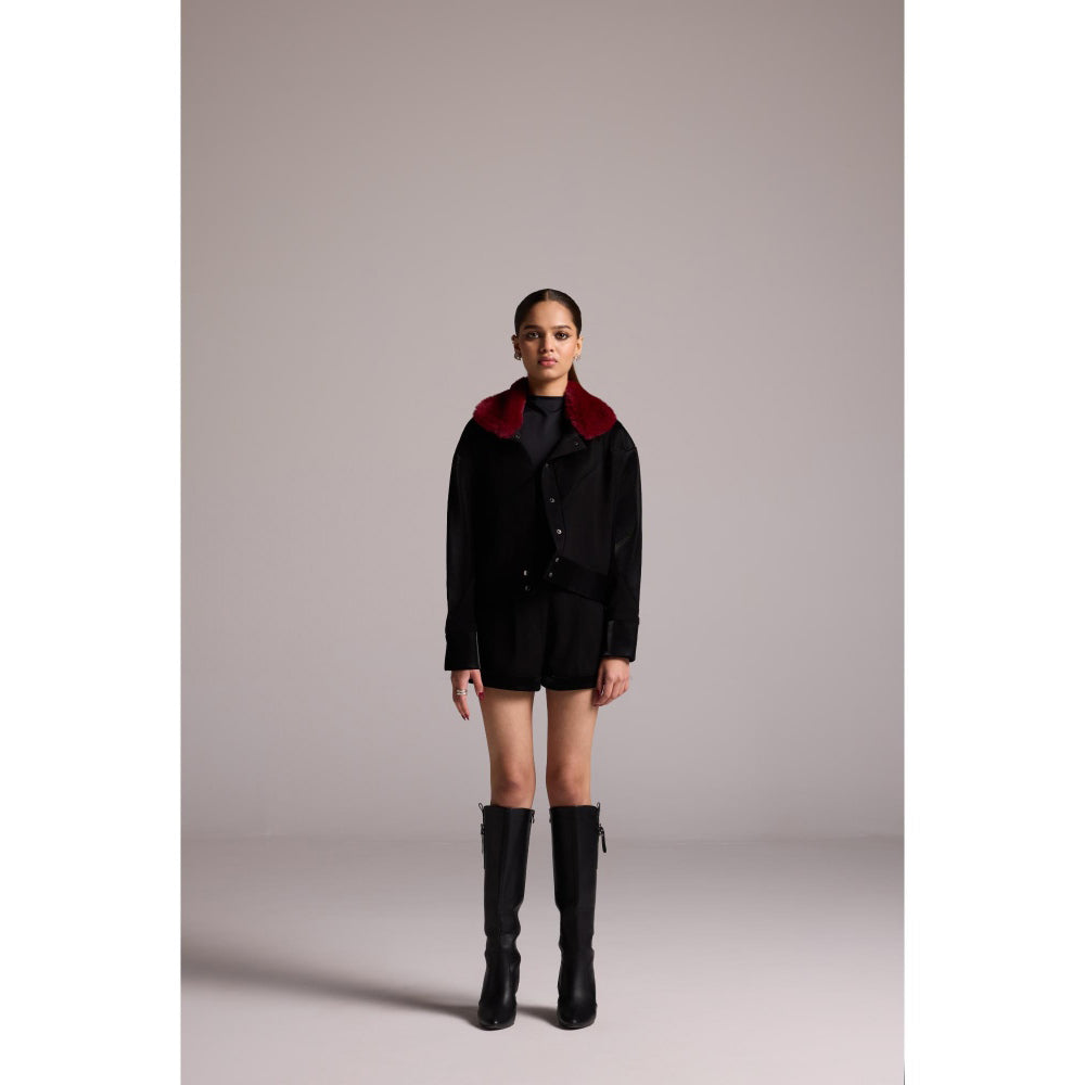 The Dapper Lady Black Sienna Leather Jacket