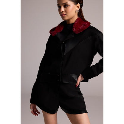 The Dapper Lady Black Sienna Leather Jacket