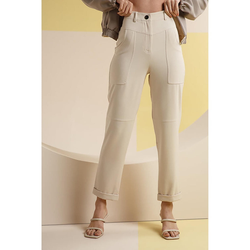 The Dapper Lady Ivory Tapered Pants
