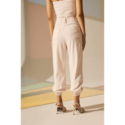 The Dapper Lady Pearl Black Joggers