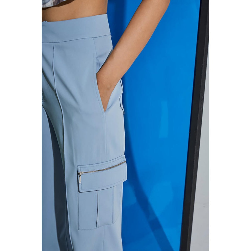 The Dapper Lady Aqua Asymmetric Joggers