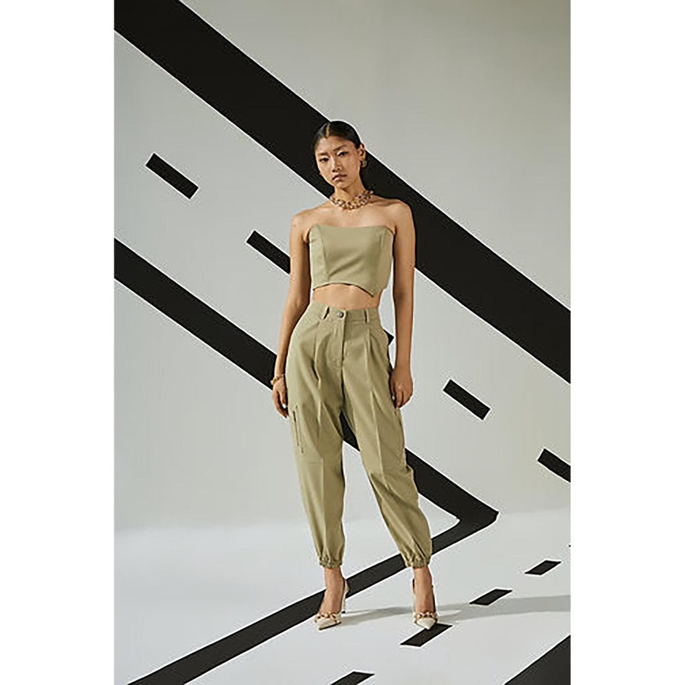The Dapper Lady Jade Pleated Joggers