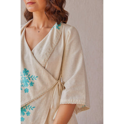 The Yellow Bow Rosette Beige Co-Ord (Set of 2)
