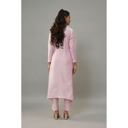 THE AARYA Darika Pink Kurta with Pant and Dupatta (Set of 3)