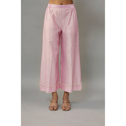 THE AARYA Yara Pink Anarkali with Palazzo and Dupatta (Set of 3)