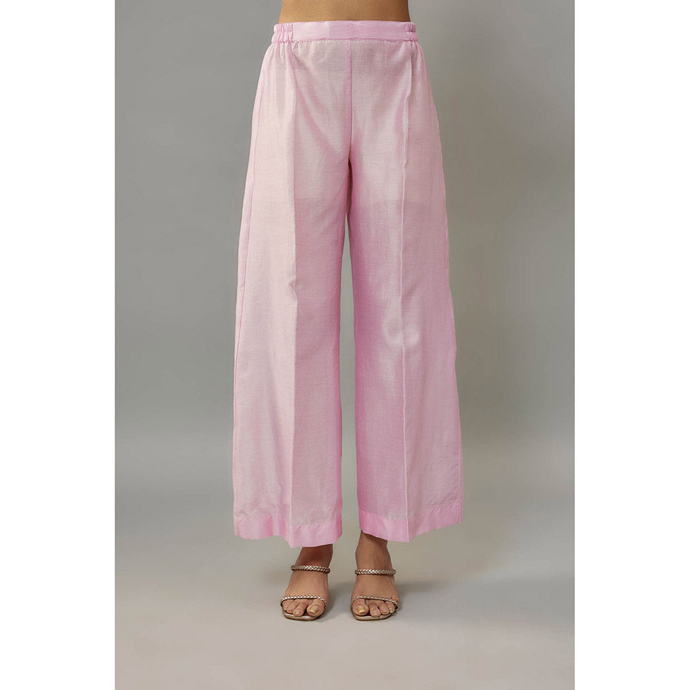 THE AARYA Kaena Pink Kurta with Palazzo (Set of 2)