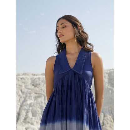 The Loom Art Space Slate Blue Dress with Slip (Set of 2)