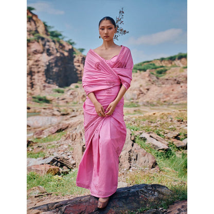 The Whole Nine Yards Jaapi Embellished Saree with Stitched Blouse