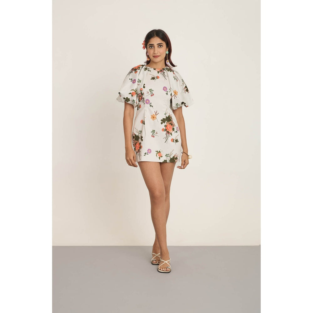 The Whole Nine Yards White Elara Mini Dress