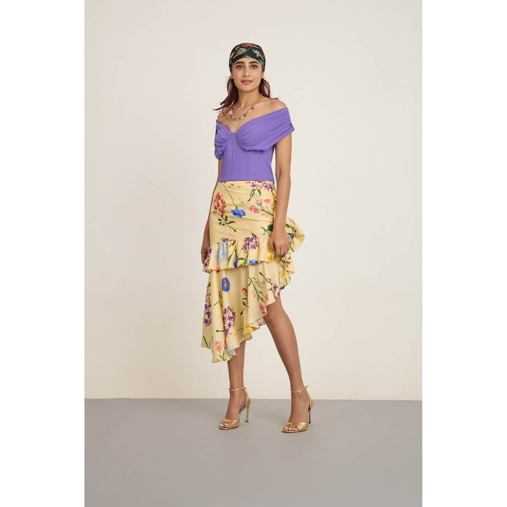 The Whole Nine Yards Purple Mirari Top with Rene Skirt (Set of 2)