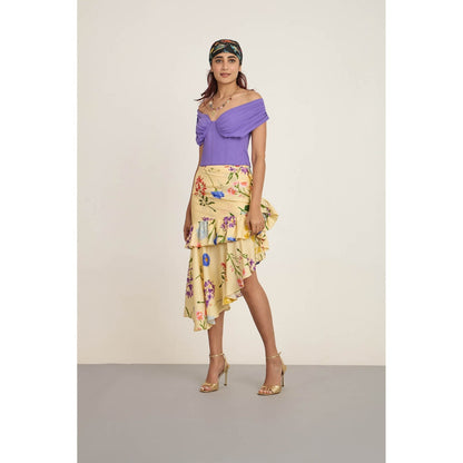 The Whole Nine Yards Purple Mirari Top with Rene Skirt (Set of 2)