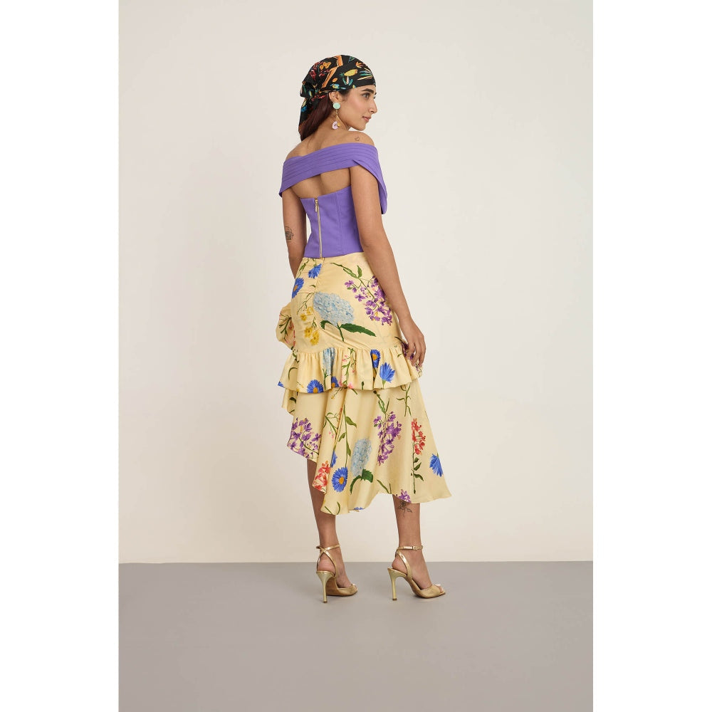 The Whole Nine Yards Purple Mirari Top with Rene Skirt (Set of 2)