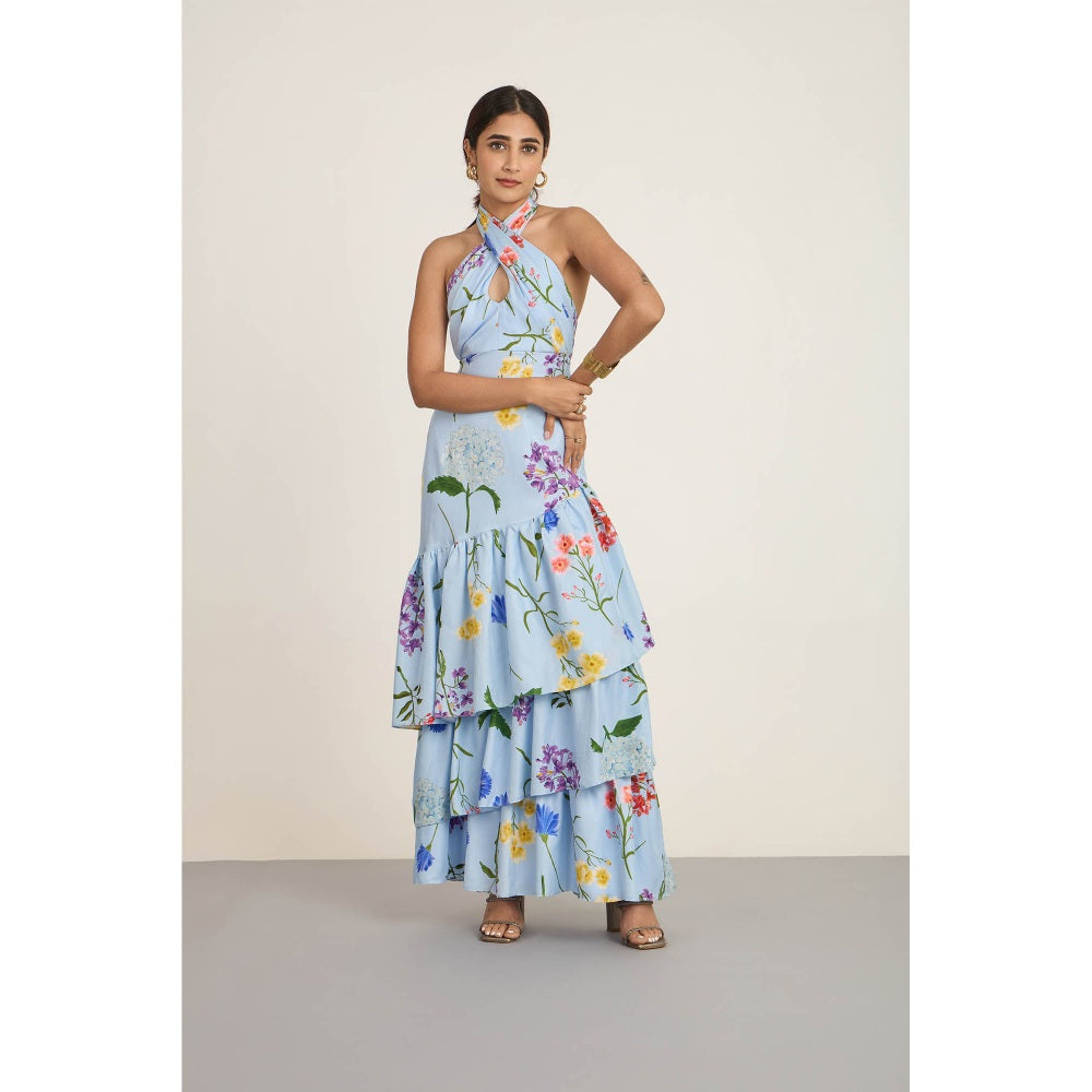 The Whole Nine Yards Blue Brisa Maxi Dress
