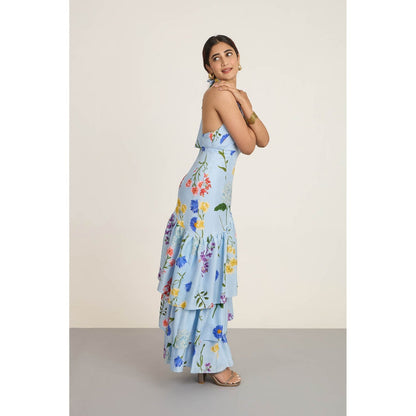 The Whole Nine Yards Blue Brisa Maxi Dress