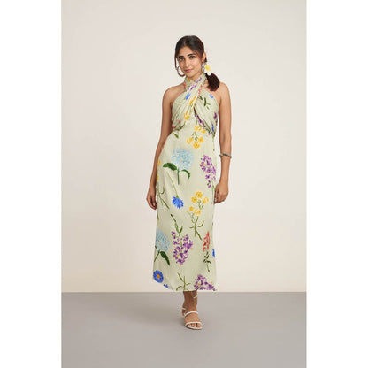 The Whole Nine Yards Green Sage Maxi Dress