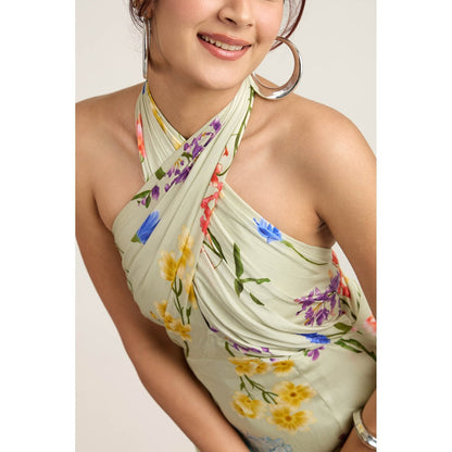 The Whole Nine Yards Green Sage Maxi Dress