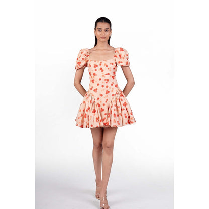 The Whole Nine Yards Peach Zinn Mini Dress