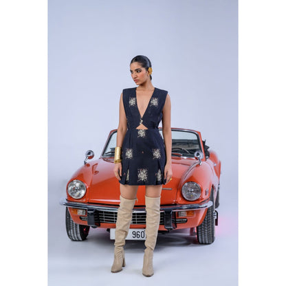The Dramebaaz Company Astral Lbd Black Mini Dress