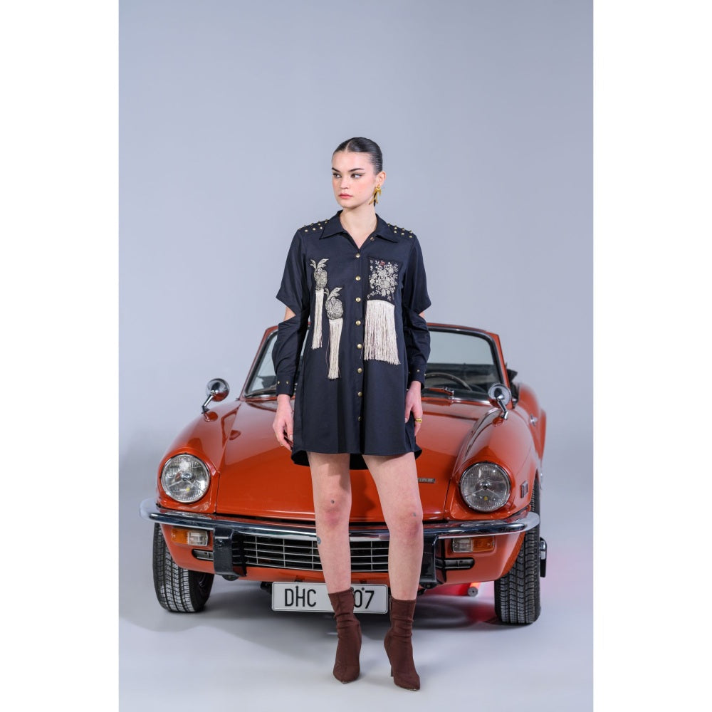 The Dramebaaz Company Twilight Button-Down Dress