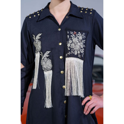 The Dramebaaz Company Twilight Button-Down Dress