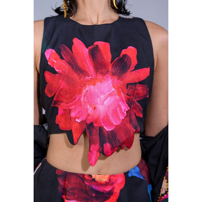 The Dramebaaz Company Dahlia Dreamland Skirt with Crop Top (Set of 2)
