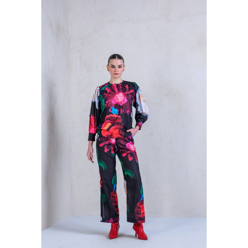 The Dramebaaz Company Scarlet Gardens Pant and Top (Set of 2)