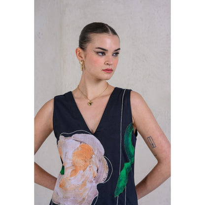 The Dramebaaz Company French Bloom Column Dress