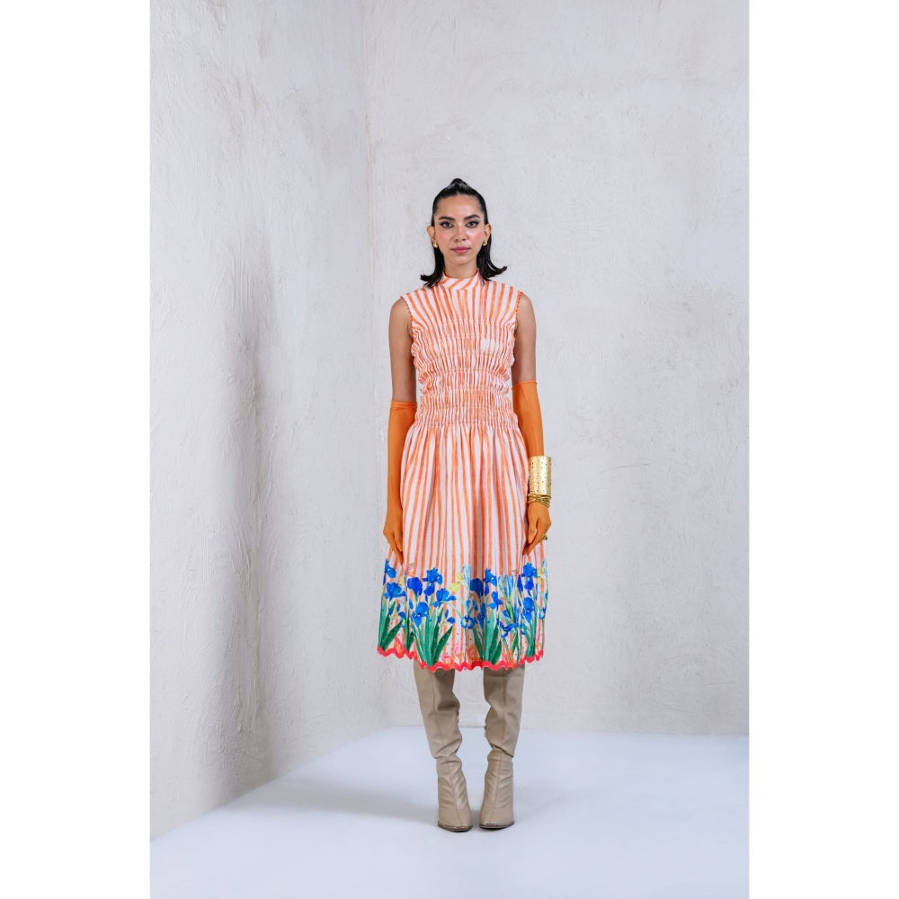 The Dramebaaz Company Bloombells Smocked Dress