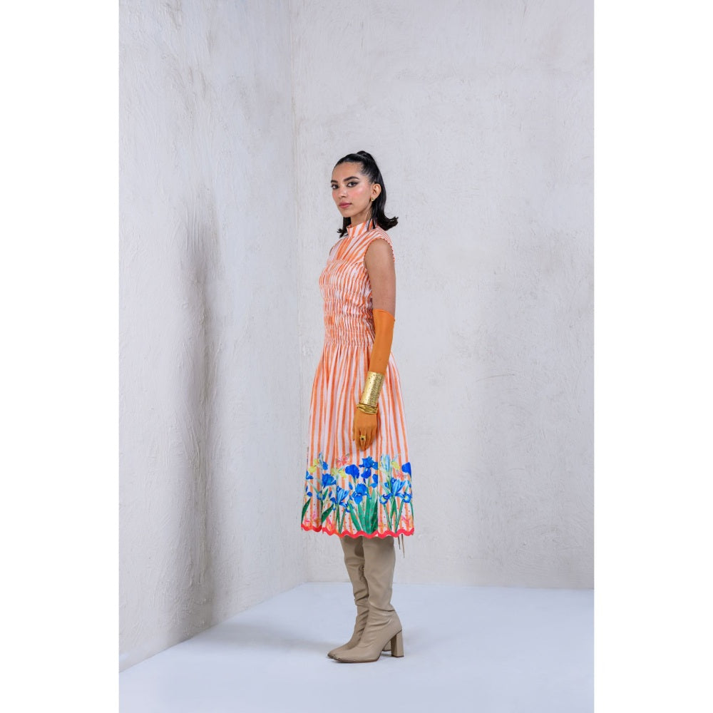 The Dramebaaz Company Bloombells Smocked Dress