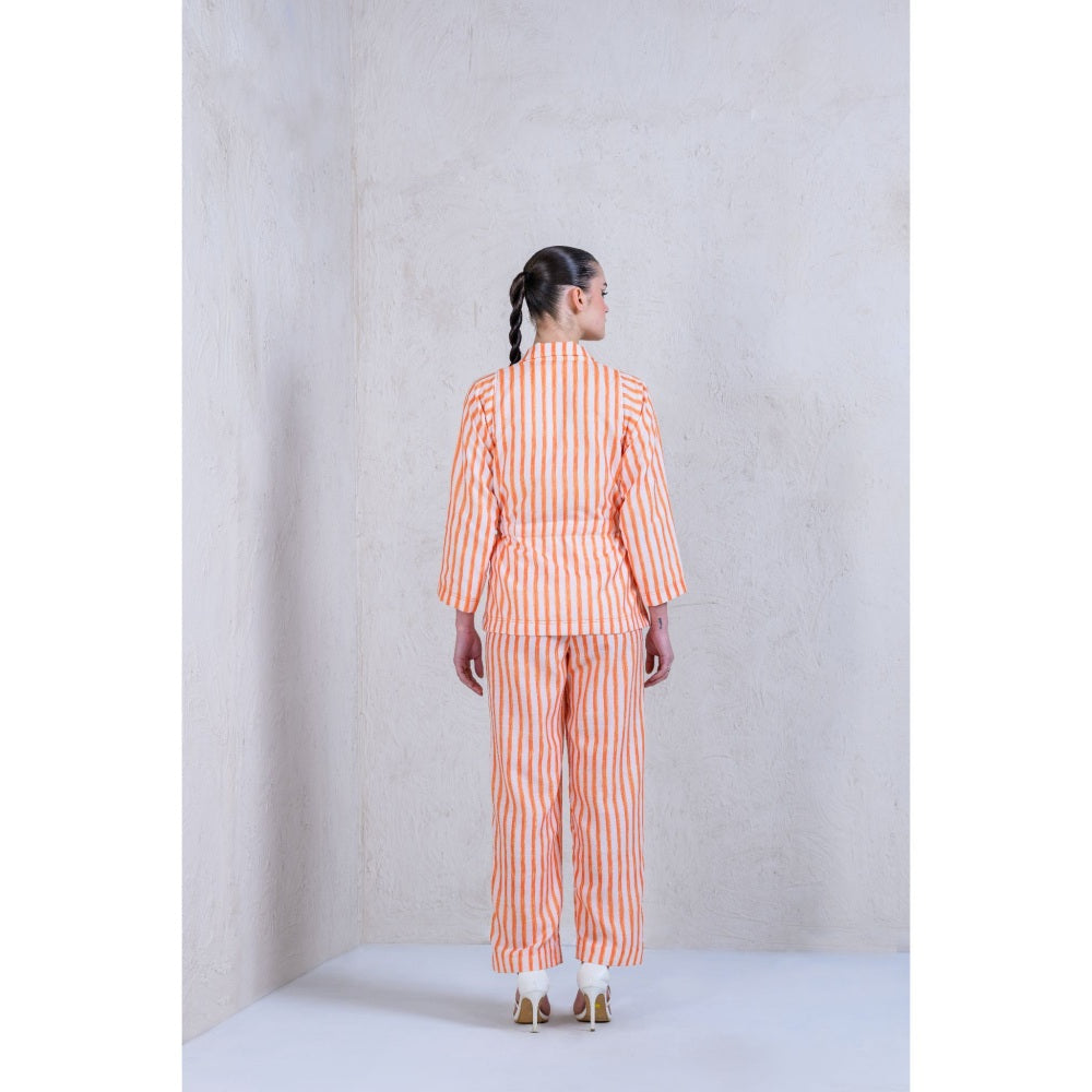 The Dramebaaz Company Collar Neck Meadow Co-Ord (Set of 2)