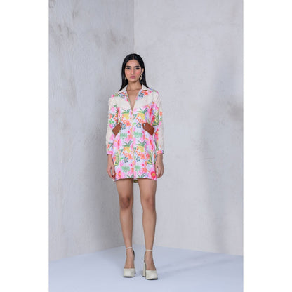 The Dramebaaz Company Petunia Power Shirt Dress