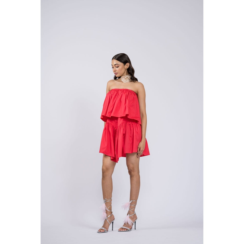 The Dramebaaz Company Pink Punch Tier Dress