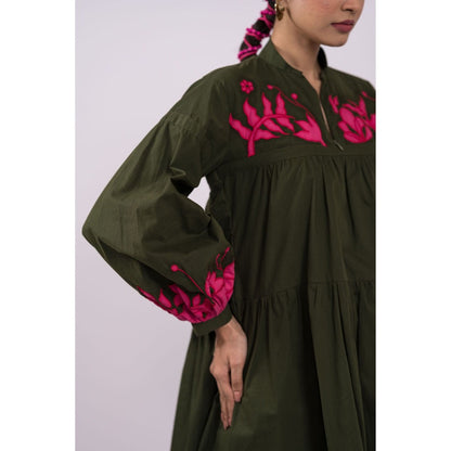 The Dramebaaz Company Whispering Breeze Tier Dress