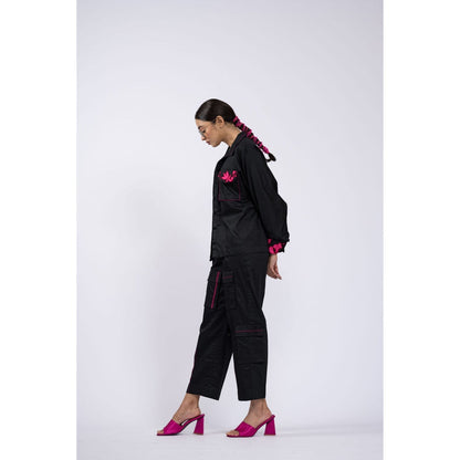 The Dramebaaz Company Raven Embroidered Co-Ord (Set of 2)