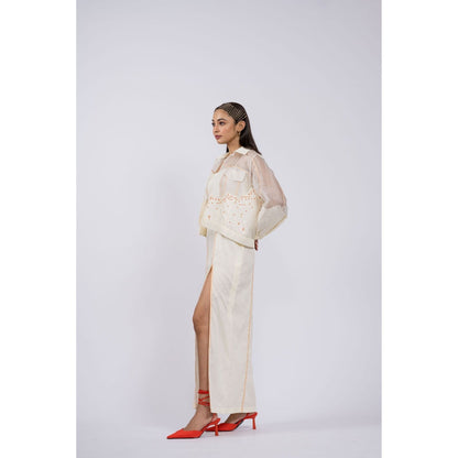 The Dramebaaz Company White Brie Jacket