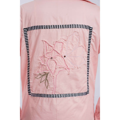 The Dramebaaz Company Blush Maiden Embroidered Co-Ord (Set of 2)
