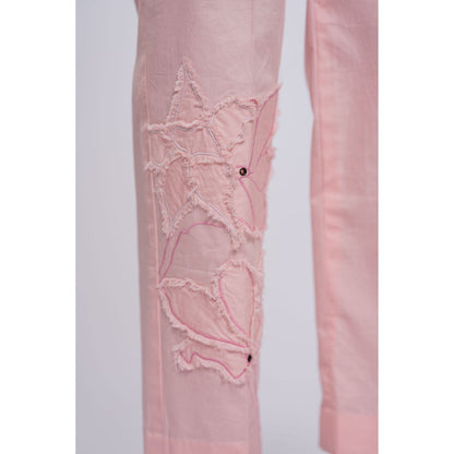 The Dramebaaz Company Blush Maiden Embroidered Co-Ord (Set of 2)