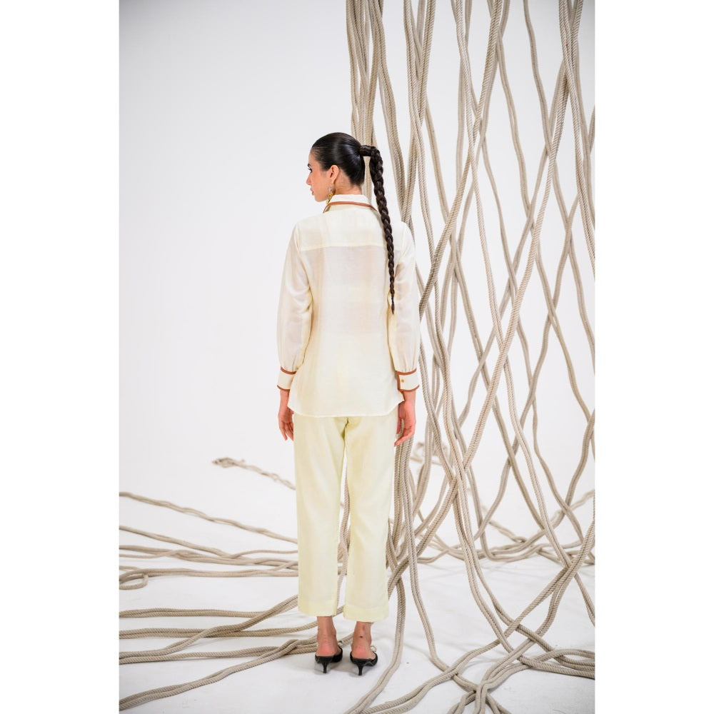 The Dramebaaz Company Ivory Sienna Printed Shirt