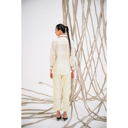 The Dramebaaz Company Ivory Sienna Printed Shirt