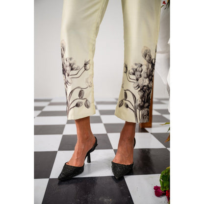 The Dramebaaz Company Ivory Amour Embellished Shirt