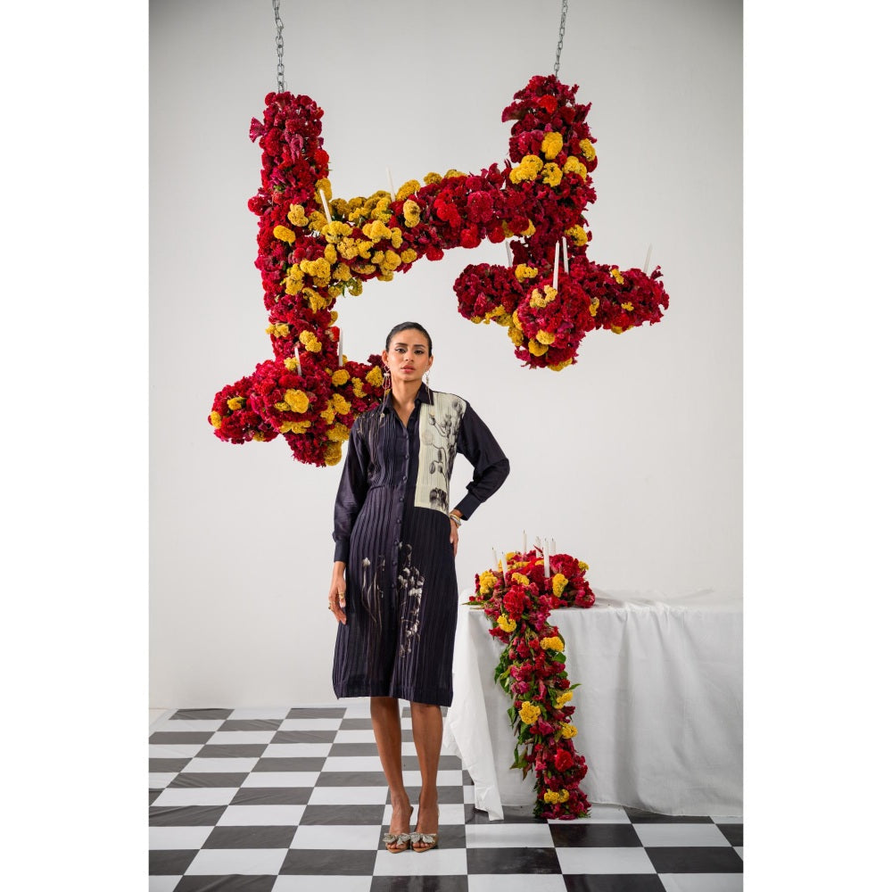 The Dramebaaz Company Antique Bloom Printed Shirt Dress