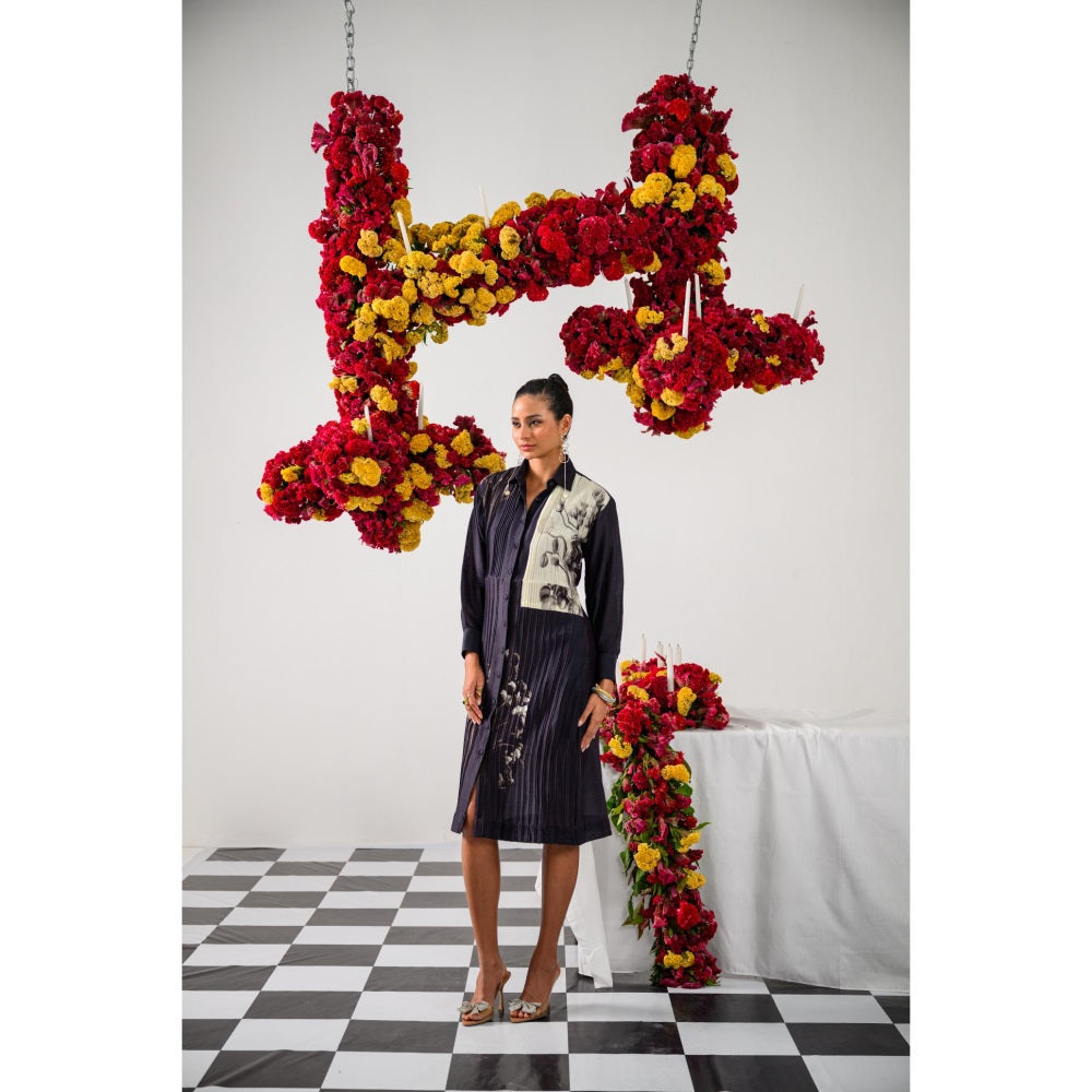 The Dramebaaz Company Antique Bloom Printed Shirt Dress